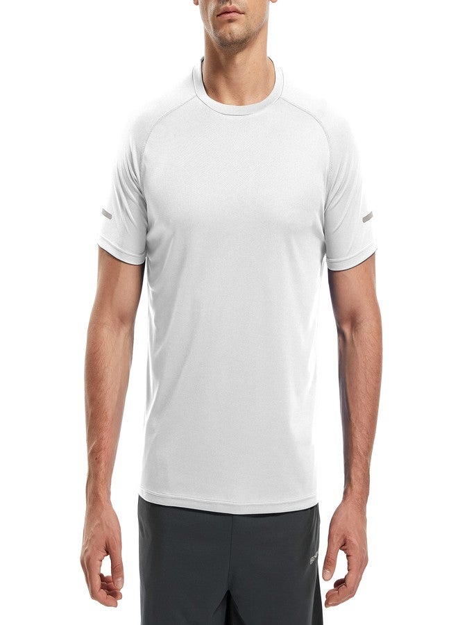 frueo Men’s 3 Pack Athletic T-Shirt Quick Dry Workout Athletic Sports Tee,520,Black Gray White,5XL - Image 2